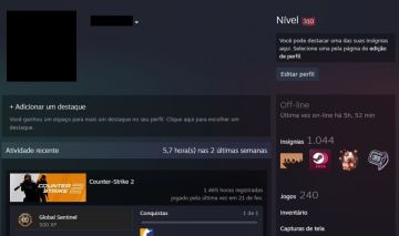 STEAM LEVEL 310 200+ JOGOS CAROS MEDALHA NO CSGO