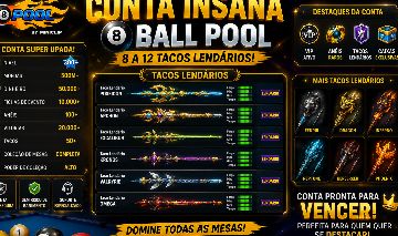 Conta INSANA 8 Ball Pool | 9 Tacos Lendários+45m