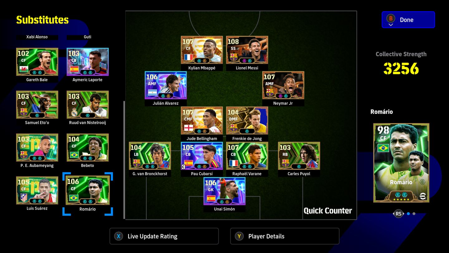 Conta Efootball Xbox / Pc Microsoft - 3352- 22 BigTime +102 Épicos + 46 ShowTime