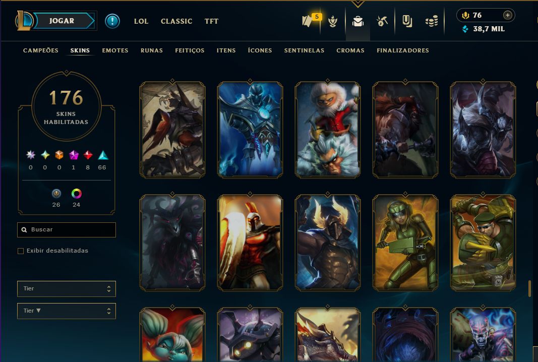 Gold 1 com 176 skins