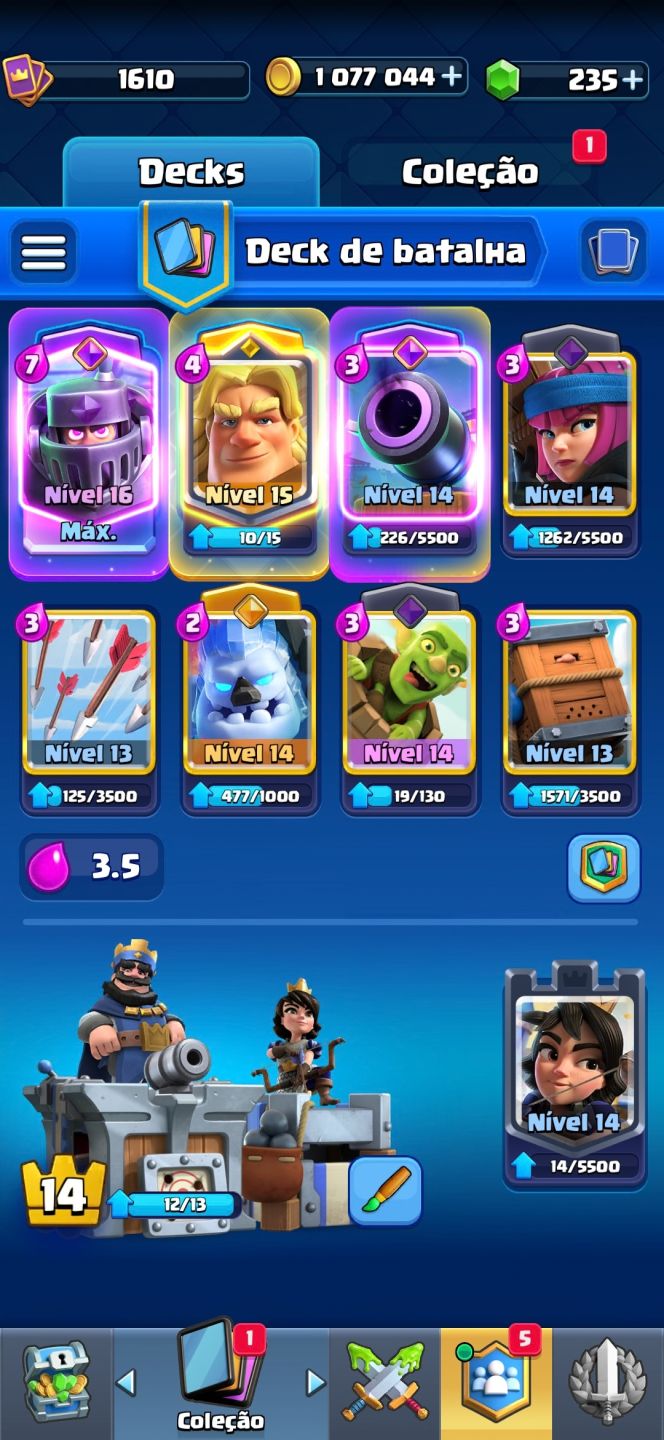 CONTA CLASH ROYALE - TROFÉUS 10.700