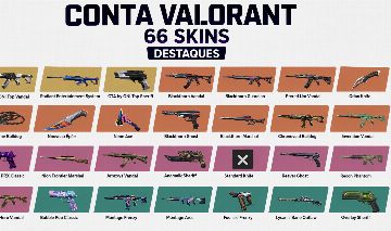 VALORANT 66SKINS 4 FACAS CHAMPIONS 2024 ARAXYS PRIMORDIUM RECON VANDAL 42KVP INV