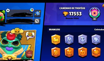 Conta bralw star com 3 lendários, várias skins +50 brawlers desbloqueados
