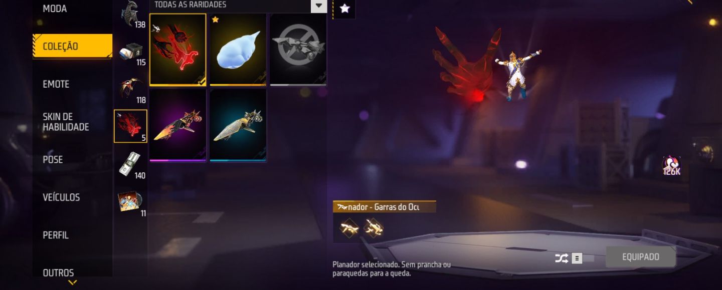 Conta Free Fire Gemada | Muitos Peitorais, Bandeirão, Barbinha ( Leia Desc)