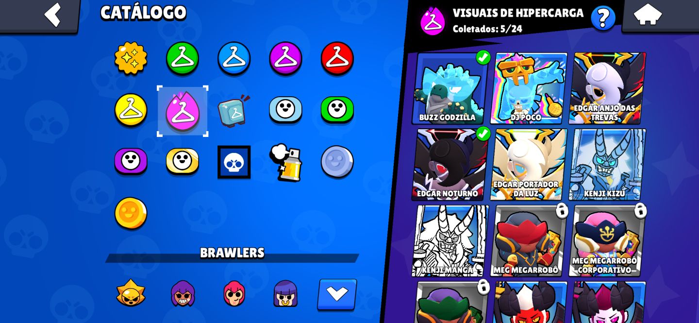 Conta brawl stars 2020 muitas skins lendarias e miticas e brawlers 11 com hiper