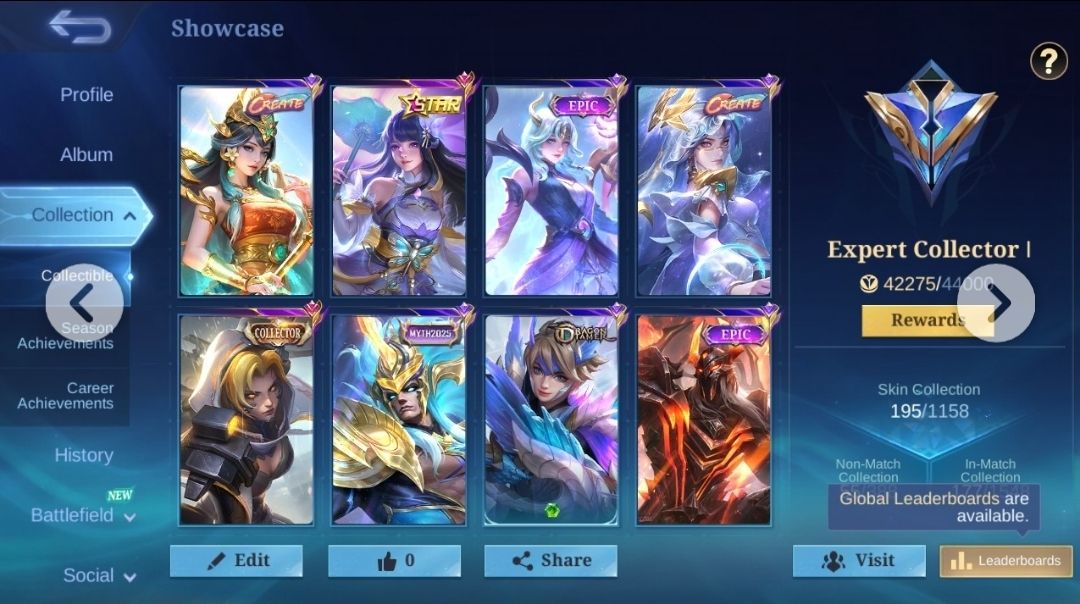 Conta mobile legends 195 skins