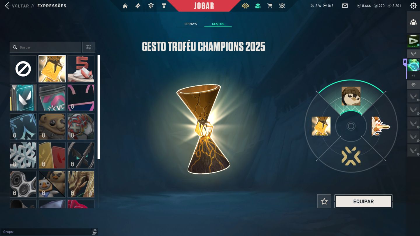 CONTA VALORANT CHAMPIONS 2025 9K de VP 1.5K GASTOS
