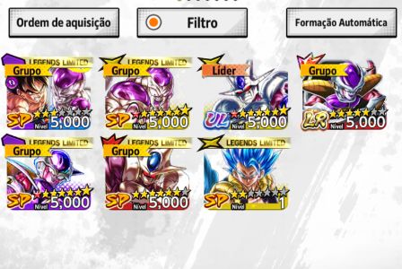 DRAGON BALL LEGENDS UL COOLA LR FREEZA + TIME ESTRELADO