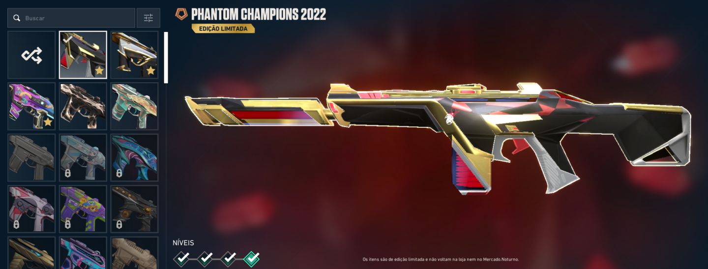 Conta valorant com skins Champions 2022
