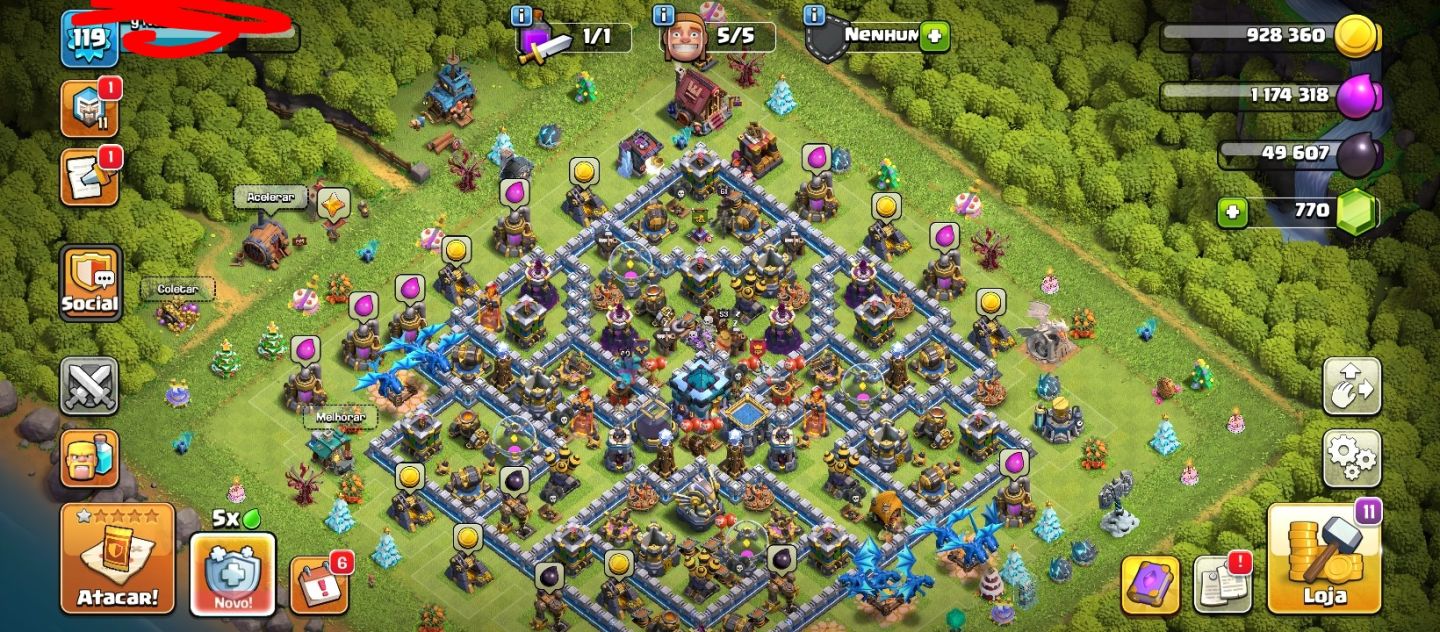 Conta Supercell Clash of clans e Clash royale