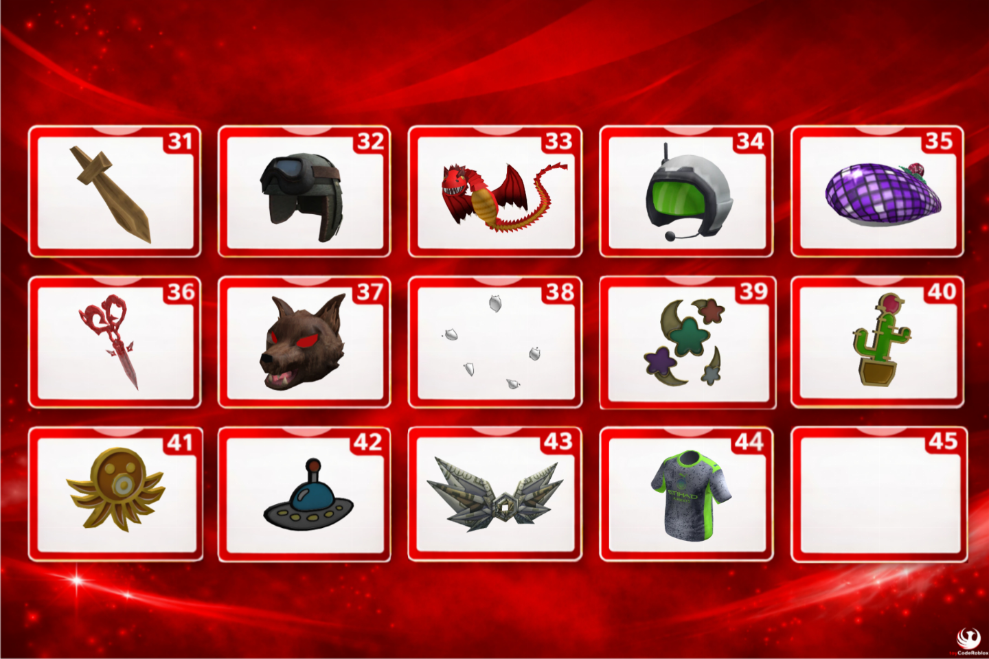 Toy Codes Roblox - Raros - itens exclusivos