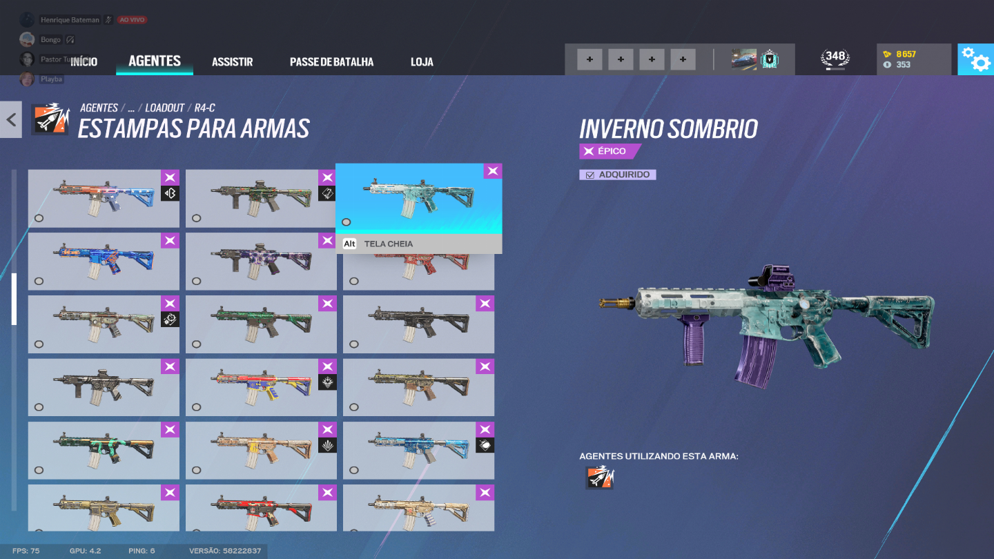 CONTA DE R6 RARA E COM MUUUUITA COISA!!!!!!