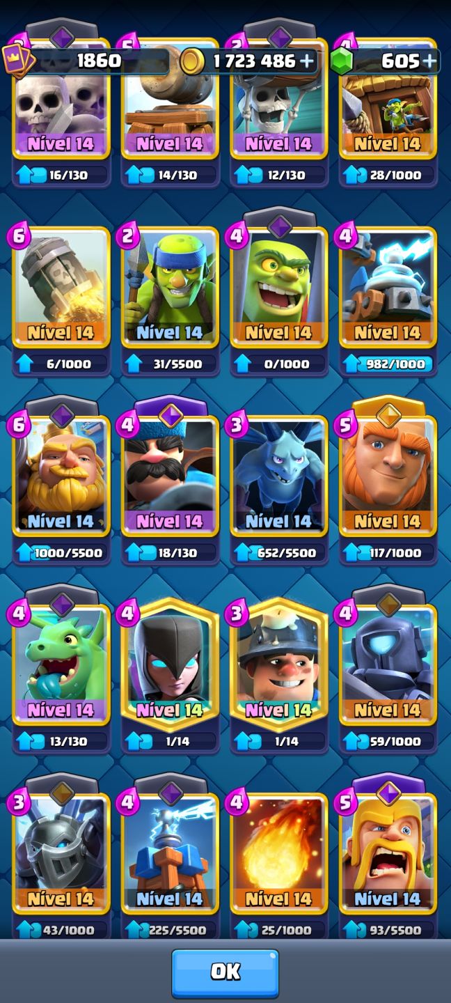 CONTA EX TOP GLOBAL | 11.5k Troféus | Torre do Rei 16 | Princesa Nível 16