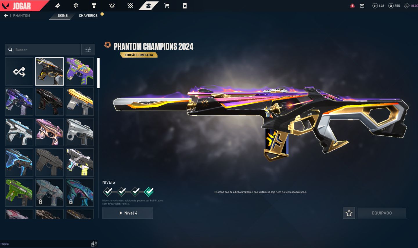 CONTA COM PACOTE: ZEROFANG E CHAMPIONS 2024- RANK: PLATINA