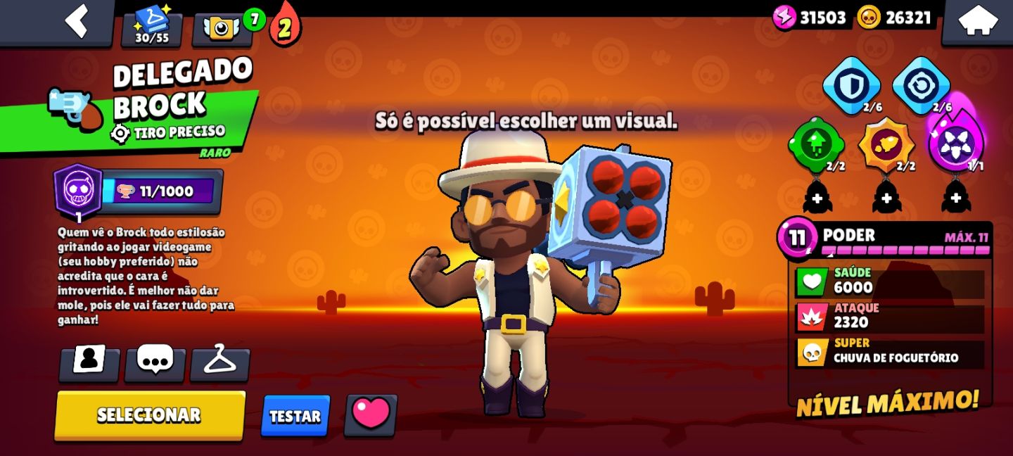CONTA BRAWL STARS OG 2020. COLT PISTOLEIRO SHELLY CLÁSSICA. BELLE VILÃ E ETC