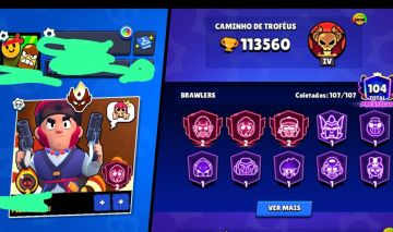 CONTA DE BRAWL STARS SHELLY ESTELAR 2018UPADA FULL 113K TROFÉUS