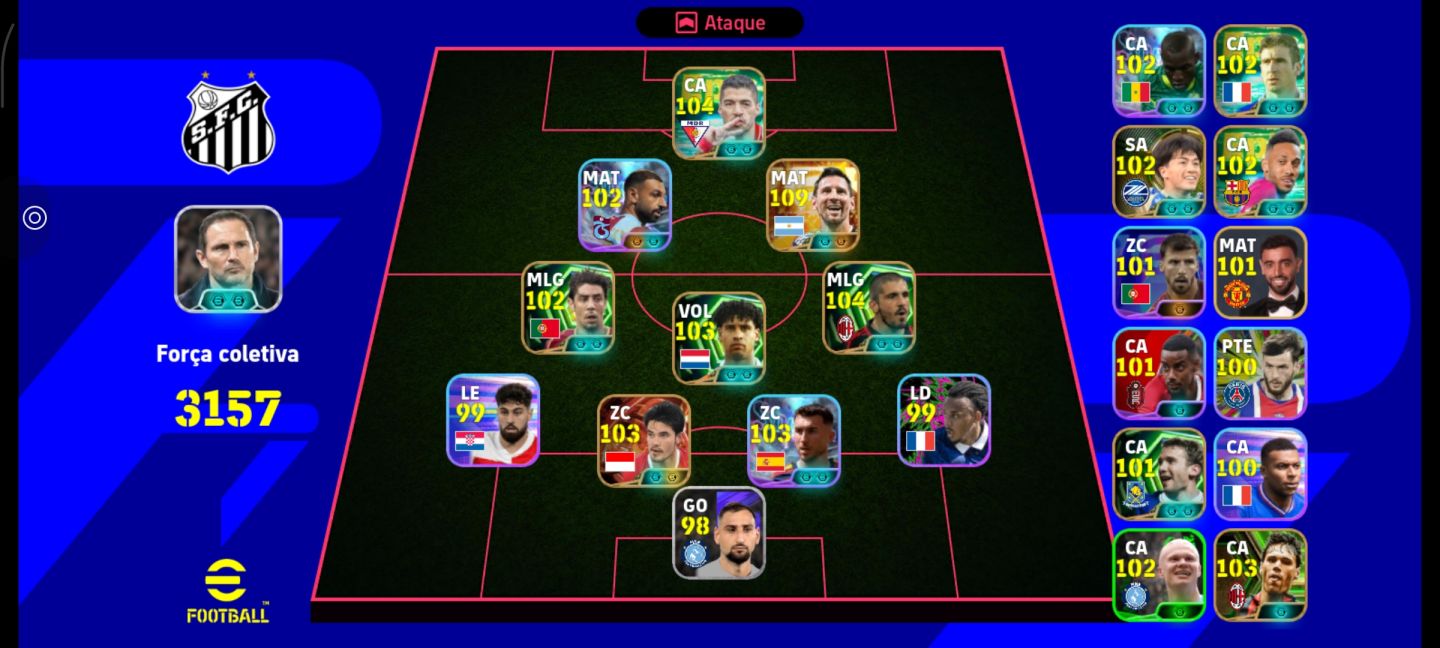 Conta de Efootball [ 1 ] Messi Big Time, Luiz Suarez Blitz Entre Outros