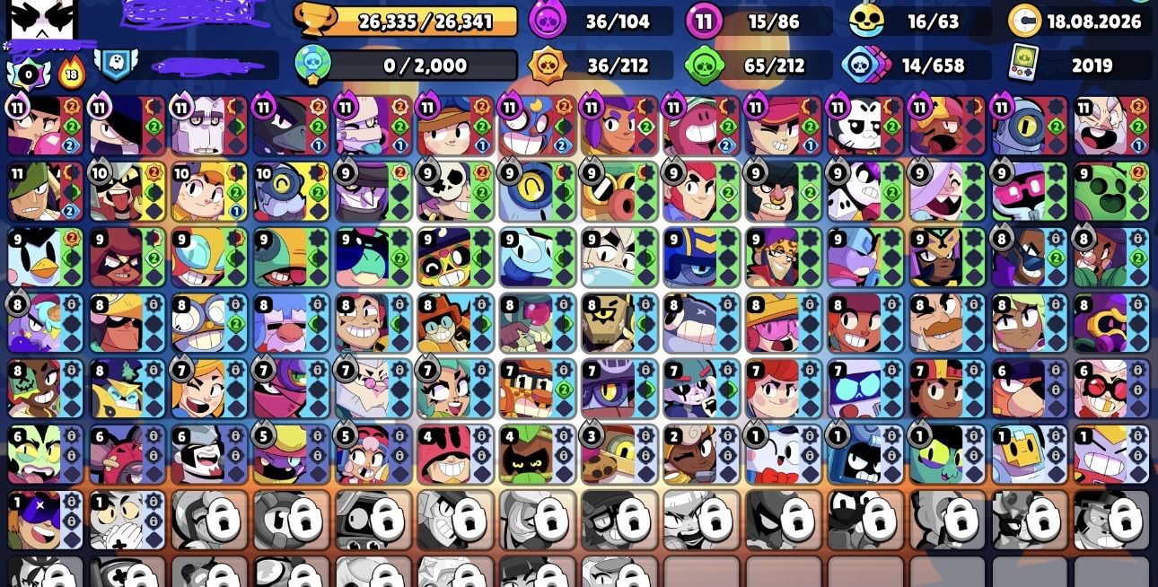 CONTA DE BRAW STARS 26k + CONTA DE CLASH ROYAL 4600 TROFÉUS E VARIAS CARTAS