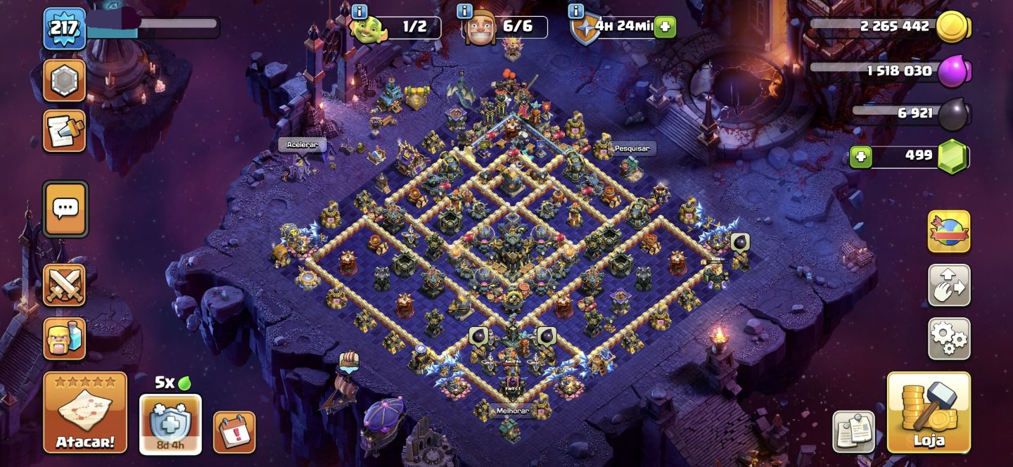 Muitas Contas Fortes da Supercell Juntas Cv17, clash 14k de troféus, etc