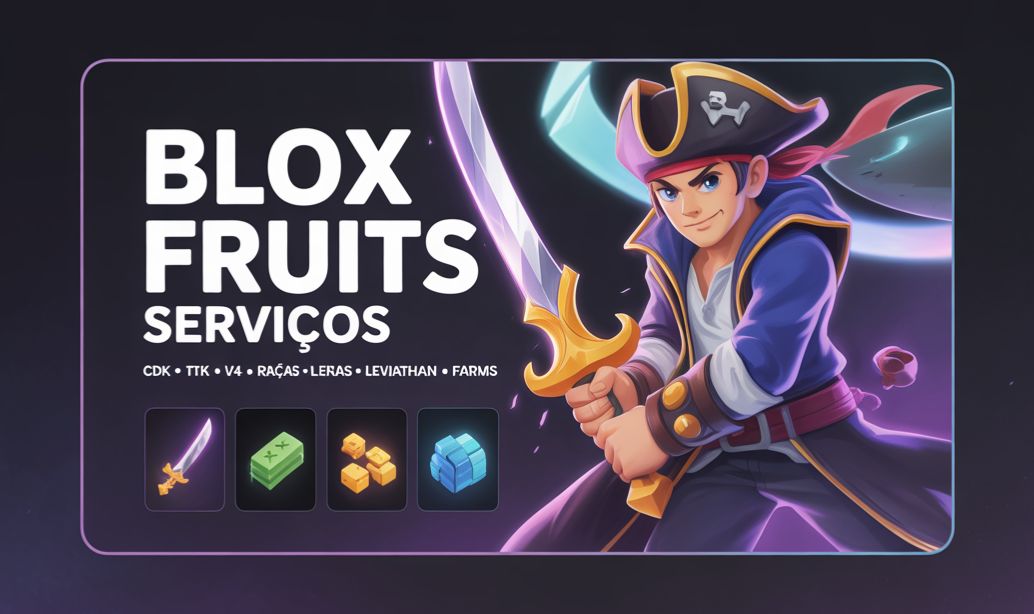 Blox Fruits - Up de Contas Rápido e Confiável Raças v4, Leviathan, itens