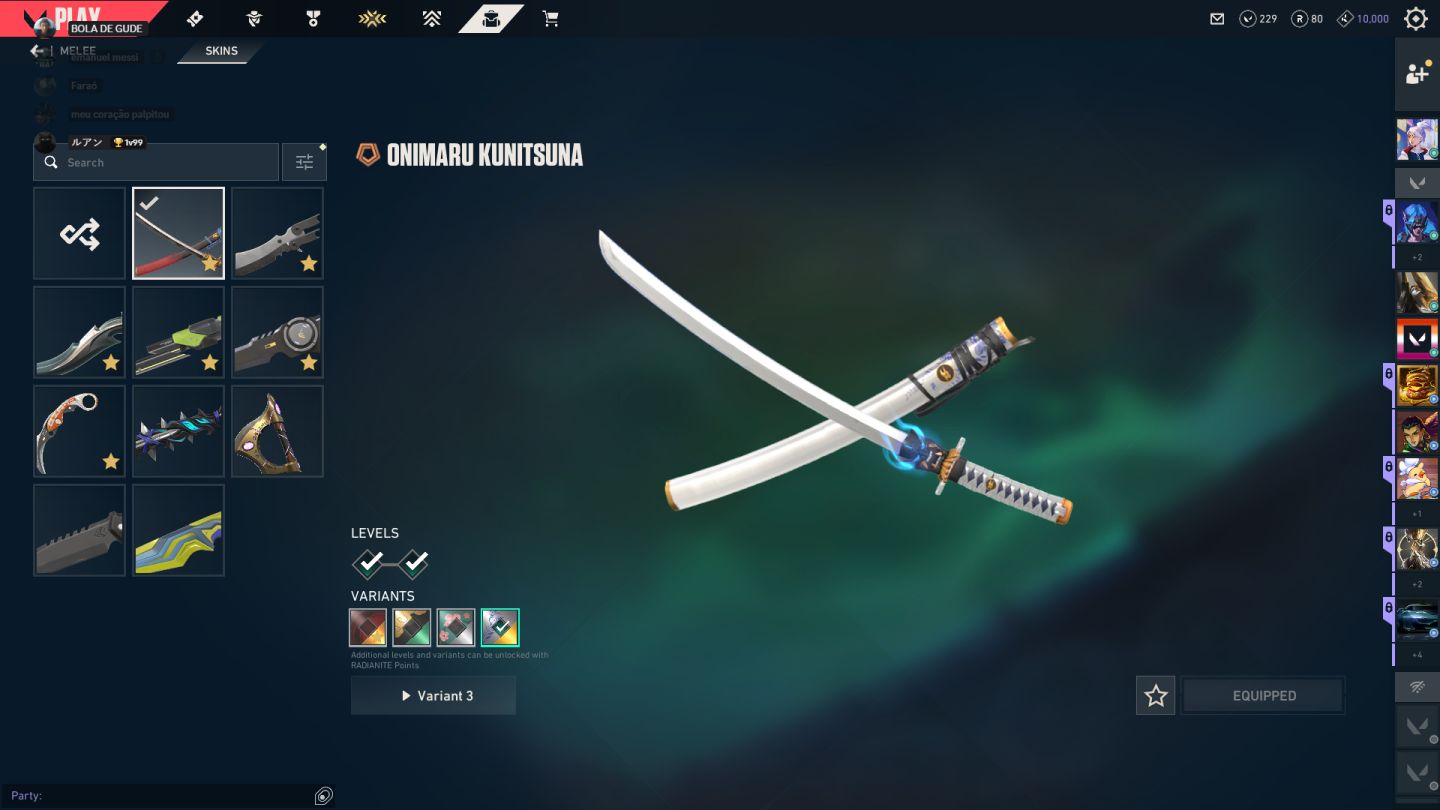 Conta de valorant cheia de skins