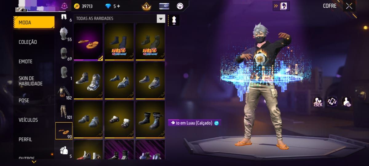 Vende-se conta de Free fire criada em 2018