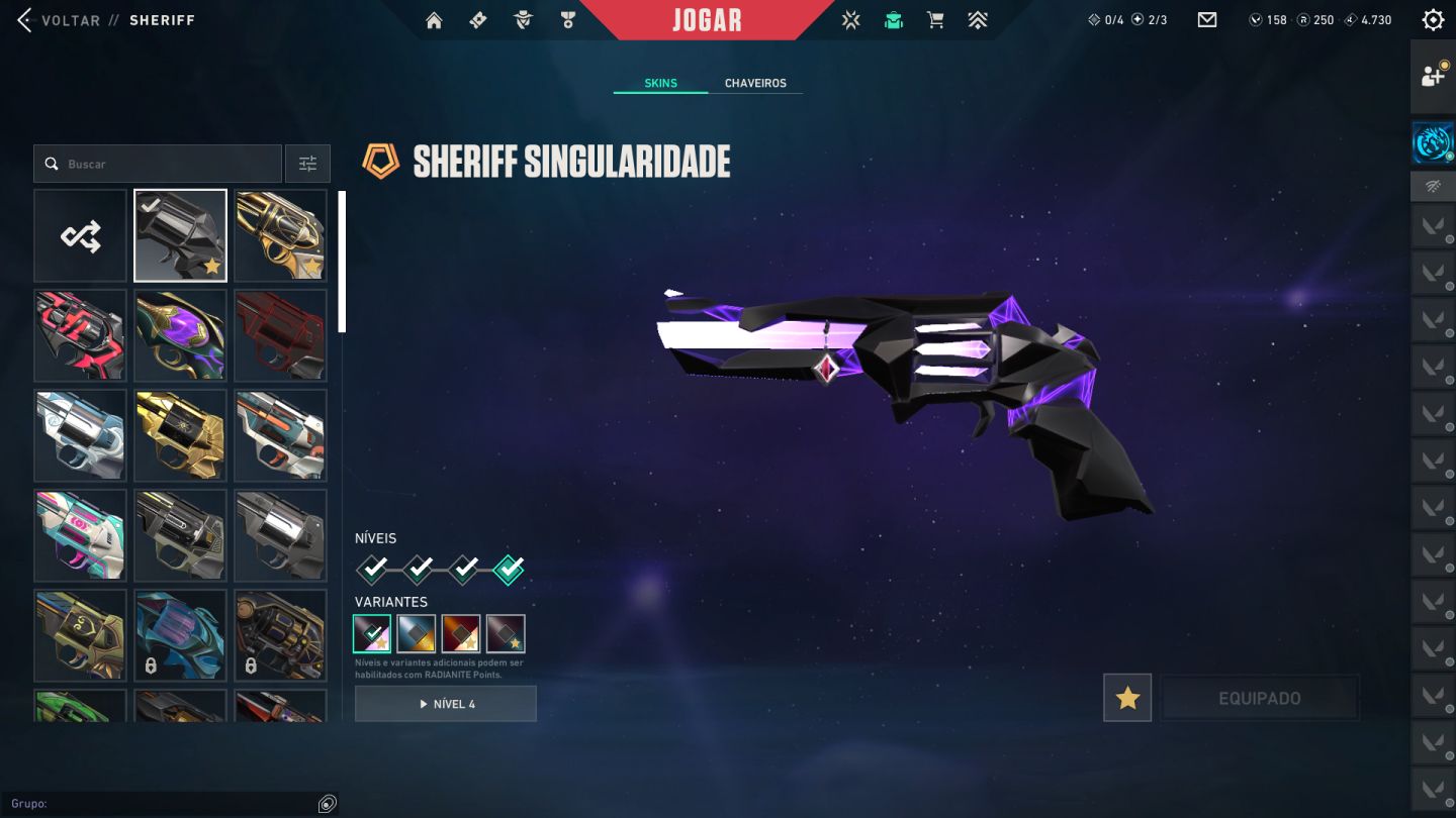 Conta valorant com muita variedade de skins
