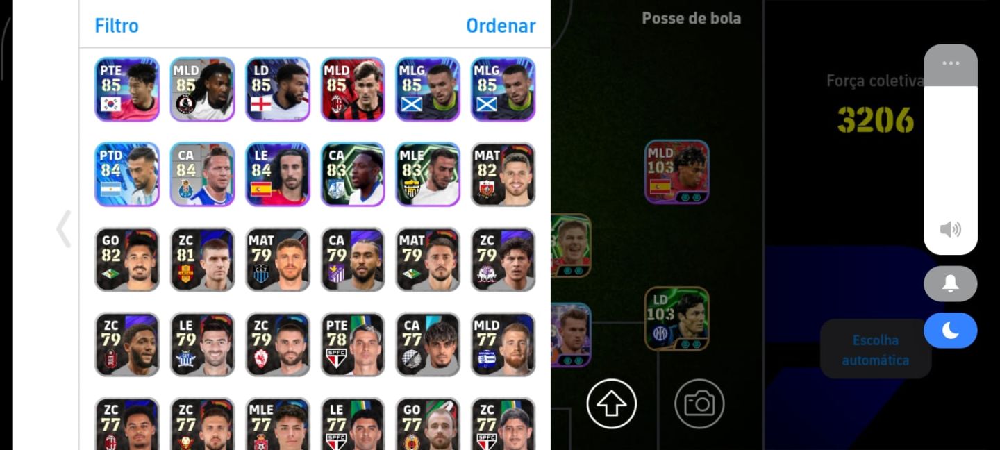 CONTA eFOOTBALL FORTE FORÇA COLETIVA 3200+