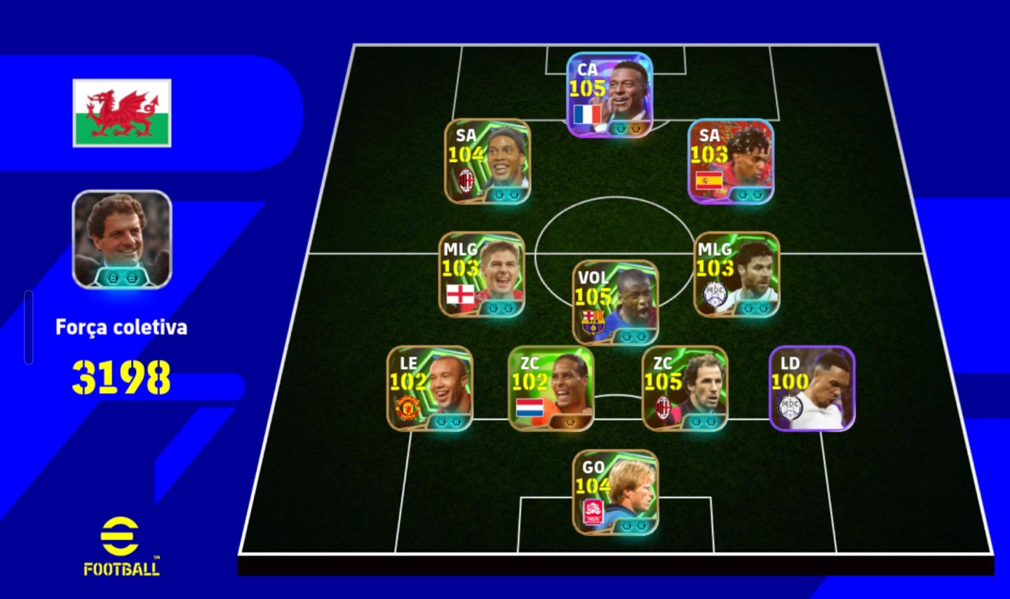 EFootball 3198 | Mbappé 105 + Ronaldinho + Yaya Touré | 241 Jogadores | 9,5M GP