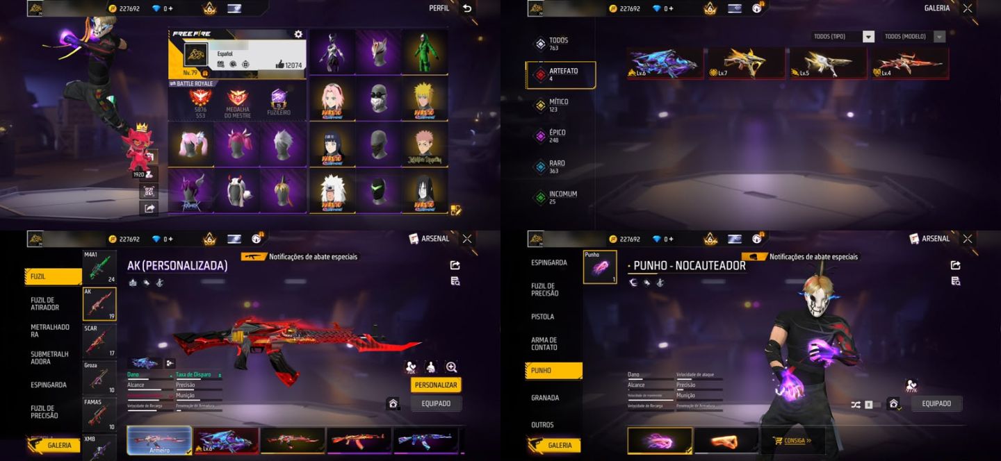 CONTA FREE FIRE NV. 79 GEMADA | +870 PEITORAL