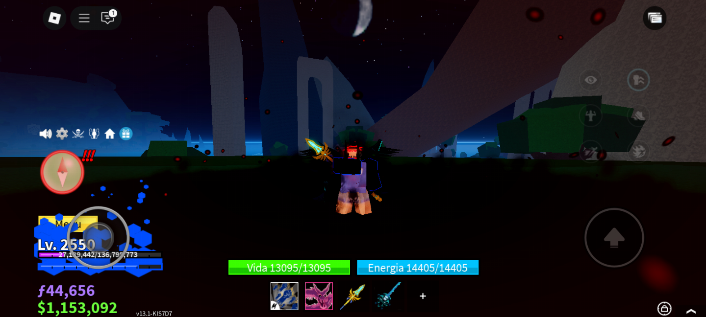 Conta upada em Blox fruits , boa para iniciar no game