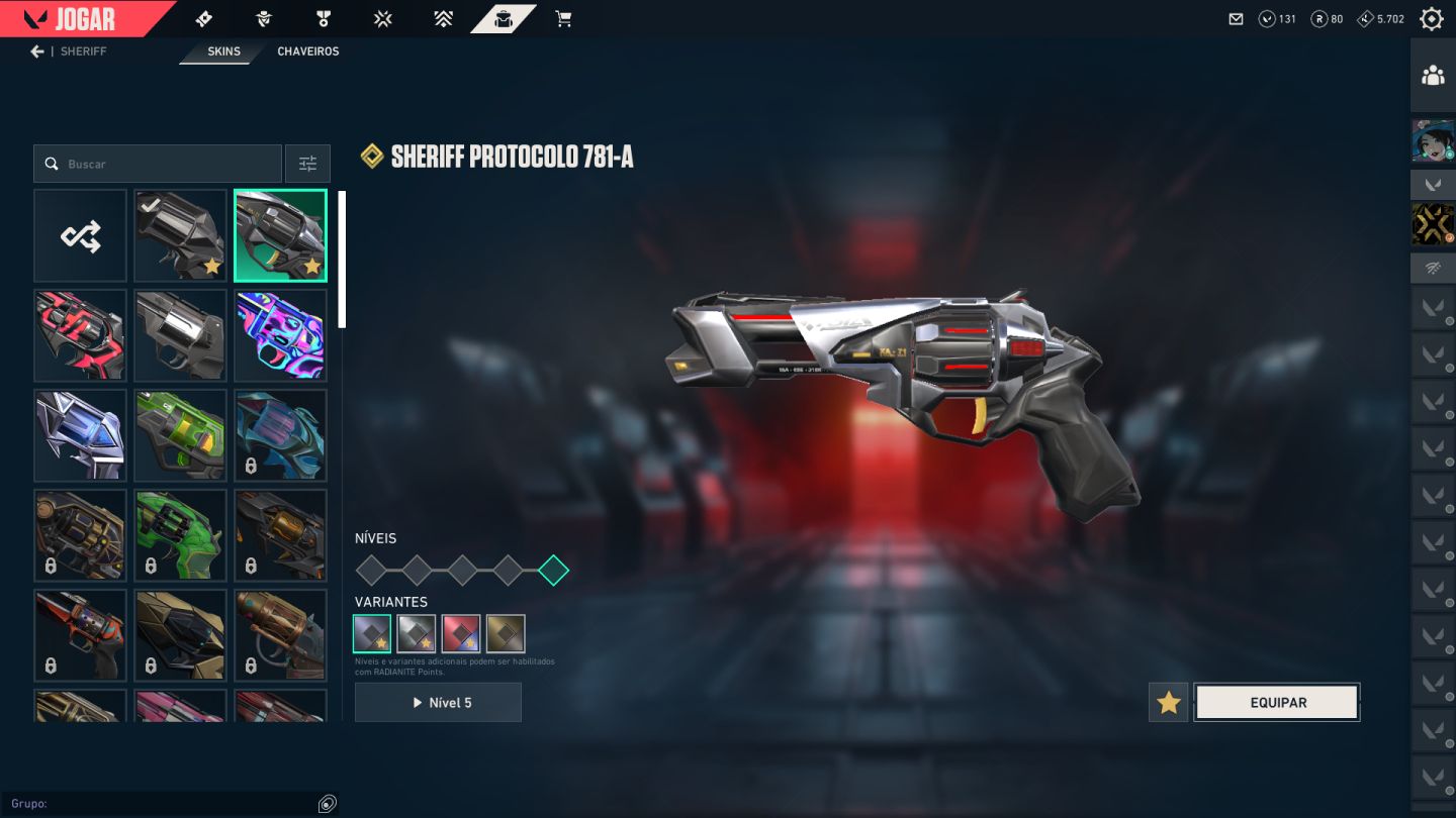 Conta valorant com varias skins com gaia e canivete singuralidade