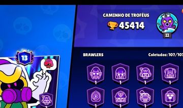 Conta de brawl com muitos brawlers upado e bastante skin