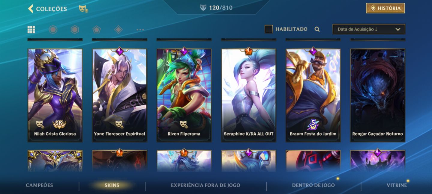 Conta de Wild Rift-todas as skins do yone