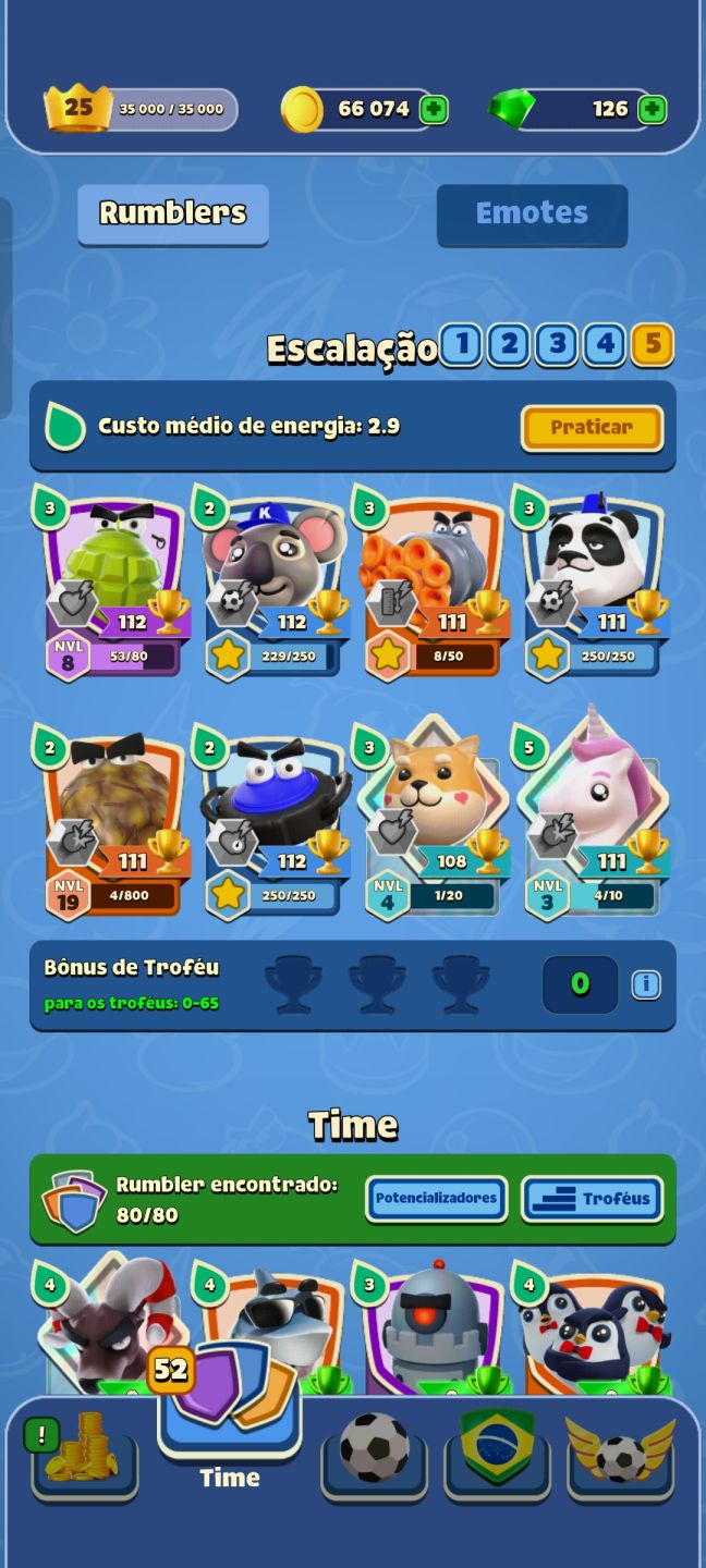 Conta de Rumble stars upada
