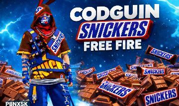 (O MAIS BARATO) CODIGUIN FREE FIRE X SNICKERS