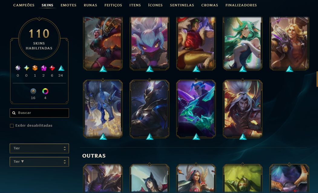 CONTA DE LOL | 69 SKINS | 9492 RP | FULL ACESSO