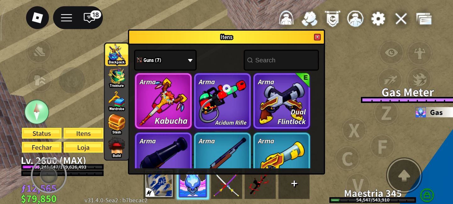 Conta Nível Máximo (Lv. 2800) | Cursed Dual Katana e Frutas Míticas