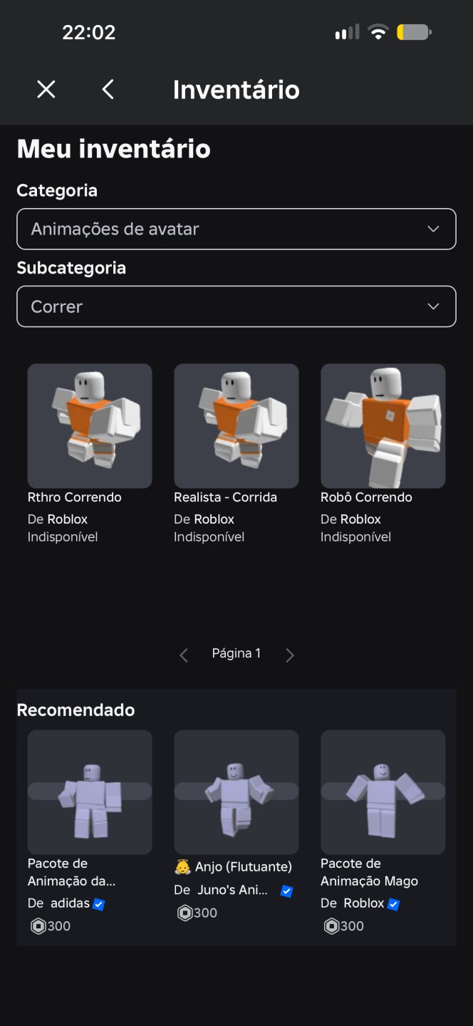 Conta de roblox!