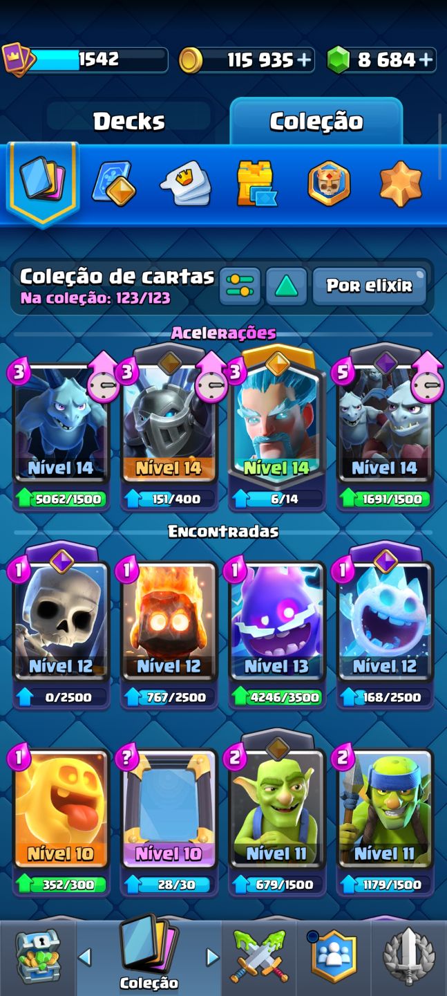 Conta Clash Royale Arena 21