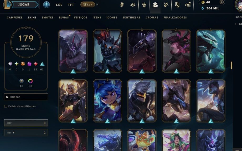 CONTA LOL | 200+ SKINS | 500K EA | UNRANKED | 1.5KK SORAKA | 100% SEGURA