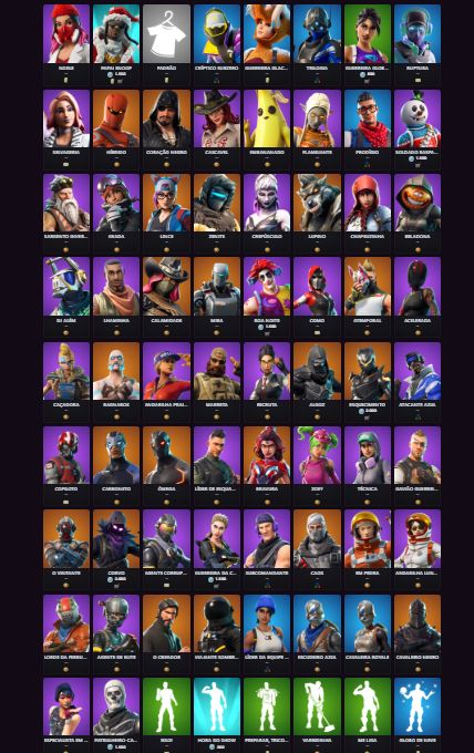 Conta fortnite com a primeira skin lendária cavalheiro negro