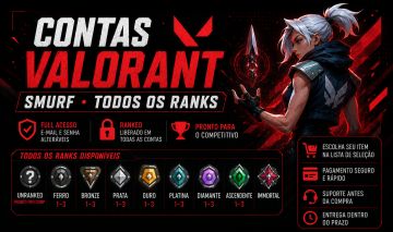 CONTAS VALORANT SMURF | FERRO AO IMMORTAL