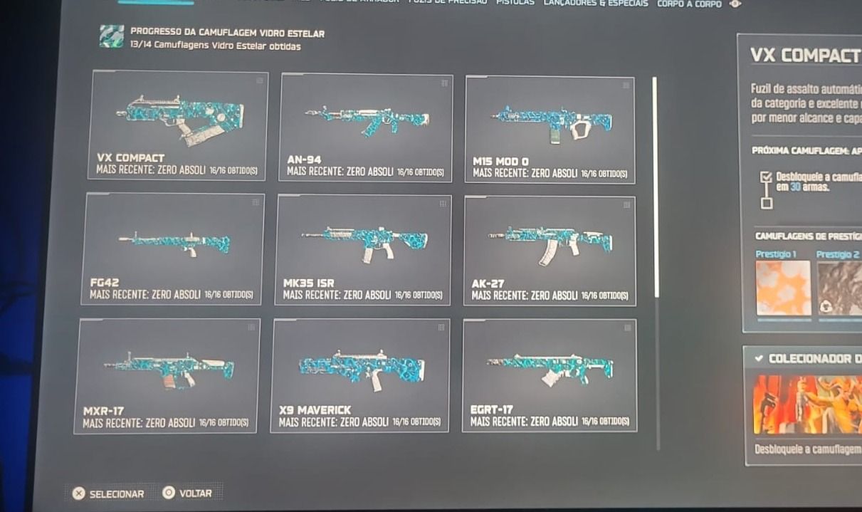 DESBLOQUEIO DE CAMUFLAGENS WARZONE | ARSENAL COMPLETO 100% LEGÍTIMO (Skins de Ma