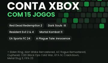 Conta Xbox 18 Jogos (Sekiro, RDR2, Witcher 3, Dark Souls e mais) Full Acesso