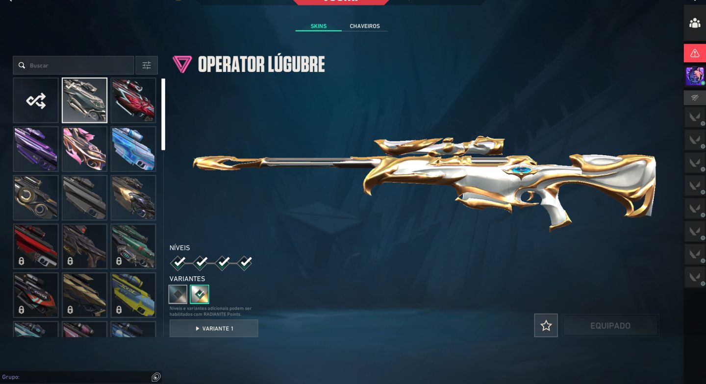Conta valorant peak imortal 3.5k gastos 50+ skins e itens raros