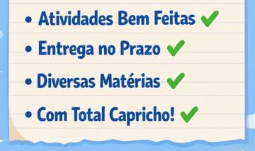 Tarefas Ensino Fundamental e Médio