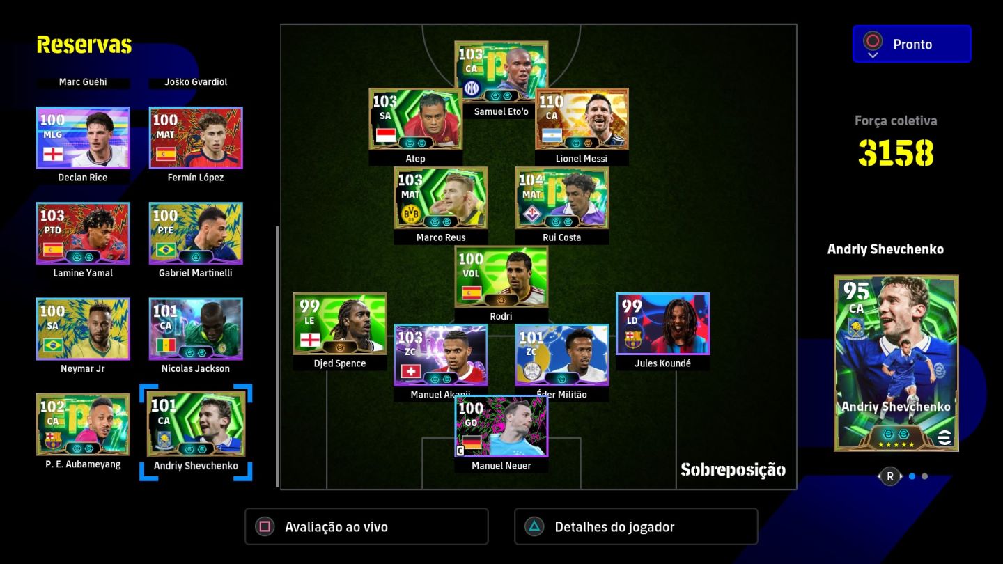 Conta Efootball para PS4/PS5