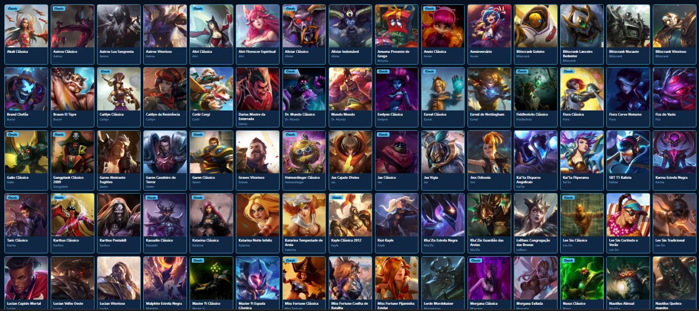 LEAGUE OF LEGENDS 134 SKINS FULL CHAMP UNRANKED NIVEL 202