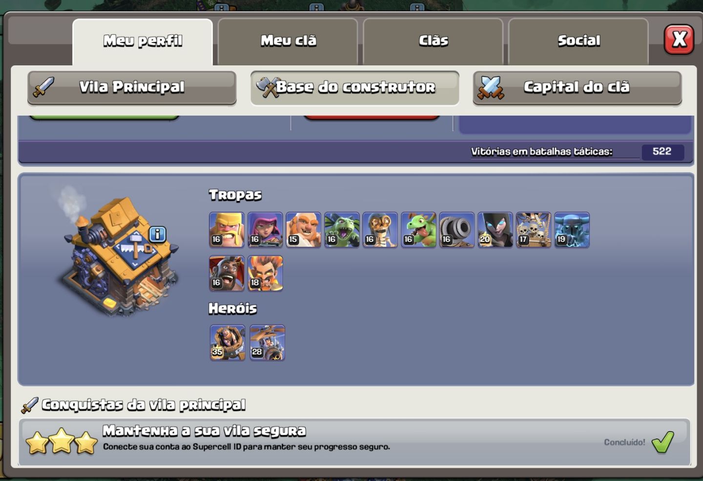 Vila CV 18 clash of clans